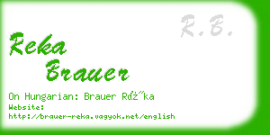 reka brauer business card